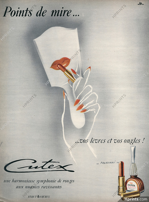 Cutex 1953 Robert Falcucci, Nail Polish, Lipstick