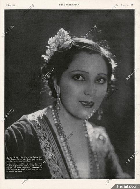 Cadum (Soap) 1925 Raquel Meller Portrait