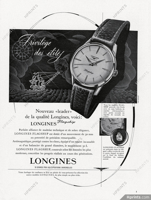 Longines 1958 Flagship, Bleuer — Advertisement