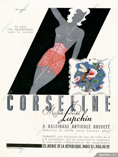 Marie-José Lapchin 1948 Corseline, Corset, Gaine