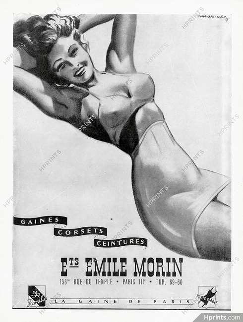 Ets Emile Morin (Girdles) 1948 Gaines, Corsets, Ceintures, Emm. Gaillard