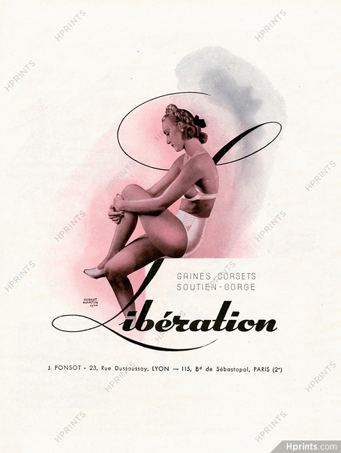 Libération 1948 J. Ponsot, Lyon, Robert Martin