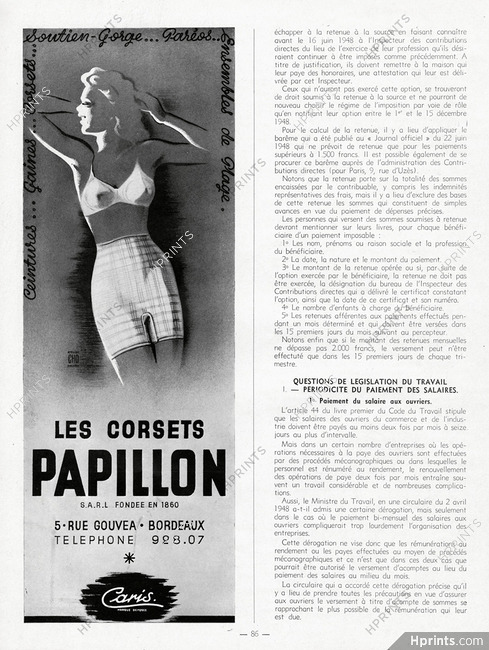 Corsets Papillon 1948 Girdle