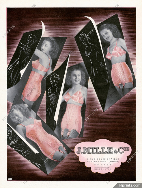 J. Mille & Cie (Girdles) 1948 — Advertisement