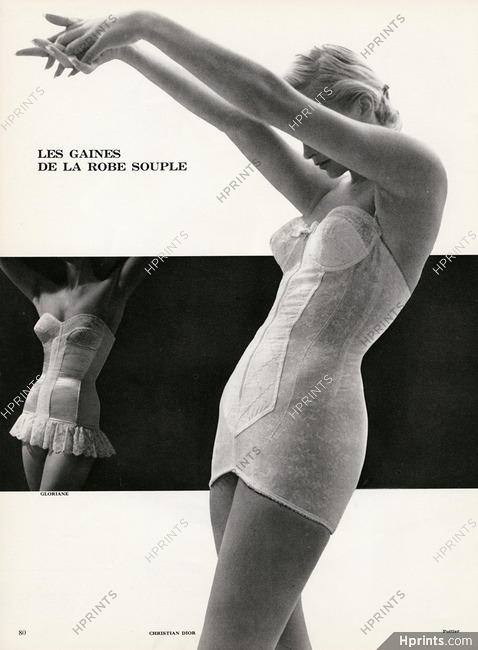Christian Dior (Lingerie) 1968 Pantie Girdle, Bra, Photo Louis