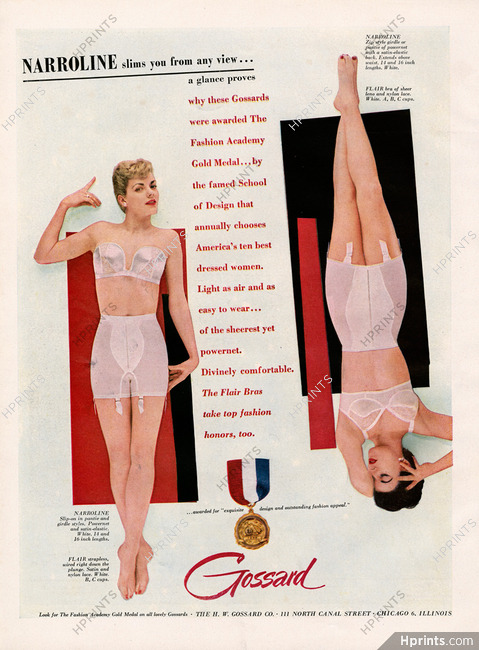 1958 Hollywood Vette Vassarette women's girdle luxury lace bra ad