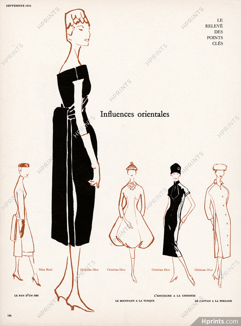 Christian Dior 1955 Influences orientales, Alfredo Bouret