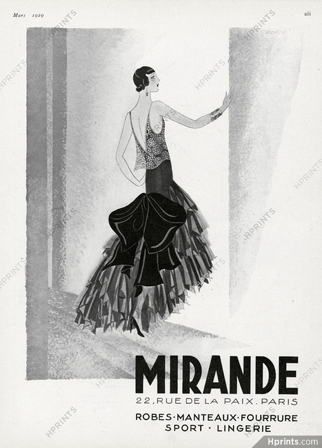 Mirande 1929 Fashion Illustration