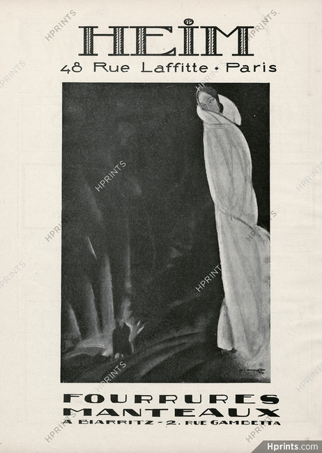 Heim (Fourrures) 1925 Charles Loupot, Art Deco