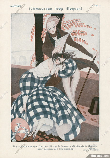 Gerda Wegener 1925 (circa) "L'Amoureux Trop Éloquent", Romanticism