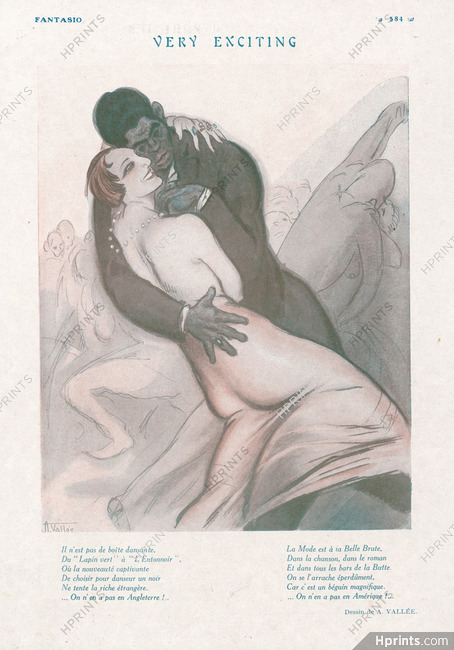 Very Exciting, 1924 - Armand Vallée Black Dancer, Sexy Tango Dance