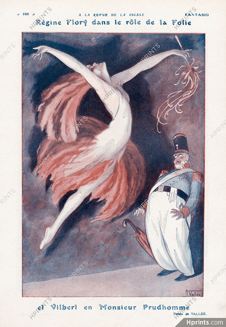 Armand Vallee 1921 Régine Flory & Vilbert, La Cigale Cabaret, Chorus Girl