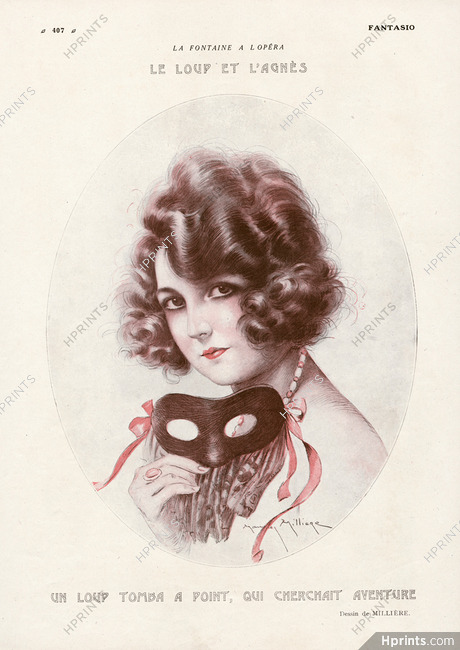 Maurice Milliere 1923 le Loup et l'Agnès, Eye Mask