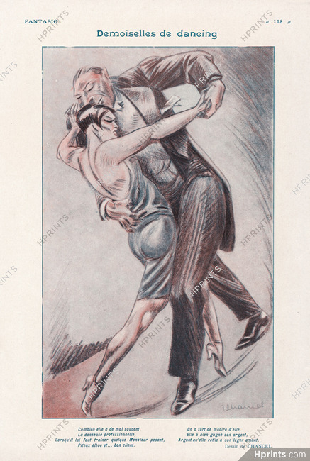 Chancel 1928 "Demoiselles de Dancing" Tango Dancers