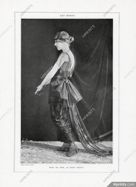Boué Soeurs 1917 Robe du Soir, Photo Studio-Femina