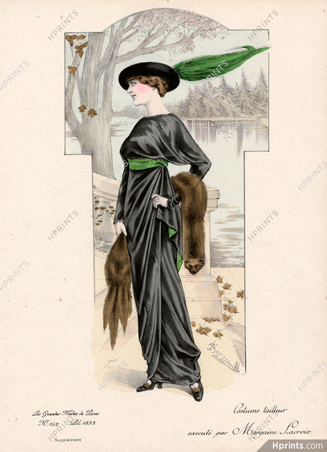 Margaine-Lacroix 1914 Costume tailleur, Fur, Fox