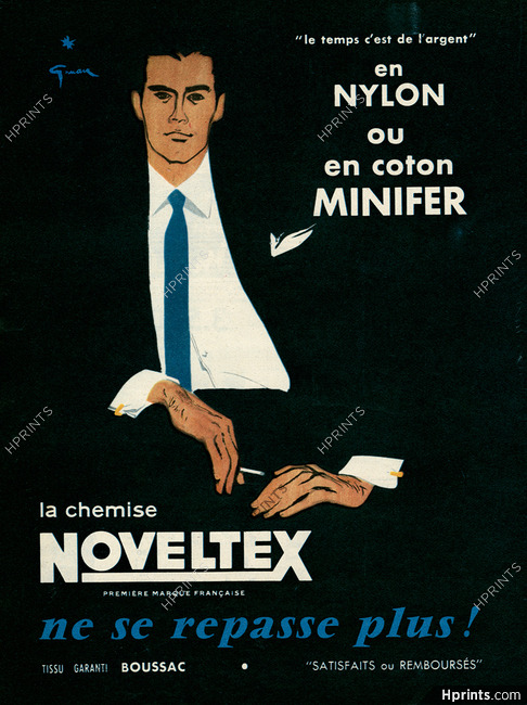 Noveltex (Men's Clothing) 1959 René Gruau
