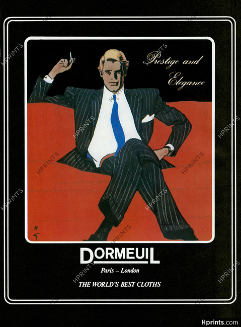 Dormeuil (Fabric) 1985 René Gruau