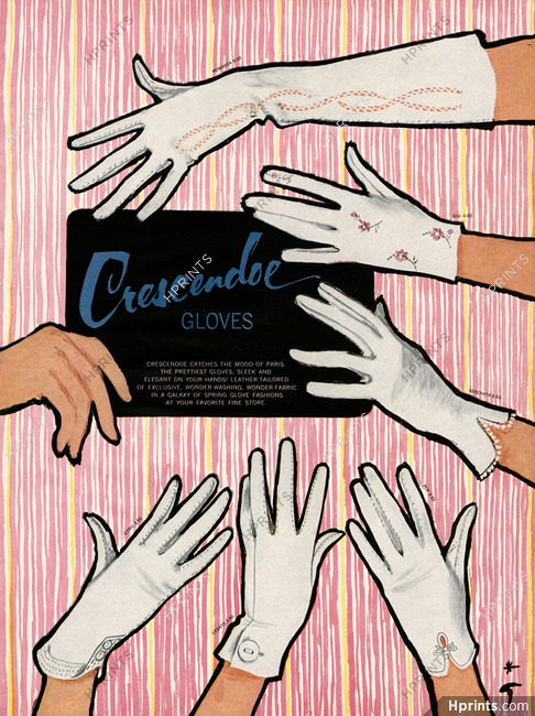 Crescendoe (Gloves) 1960 René Gruau