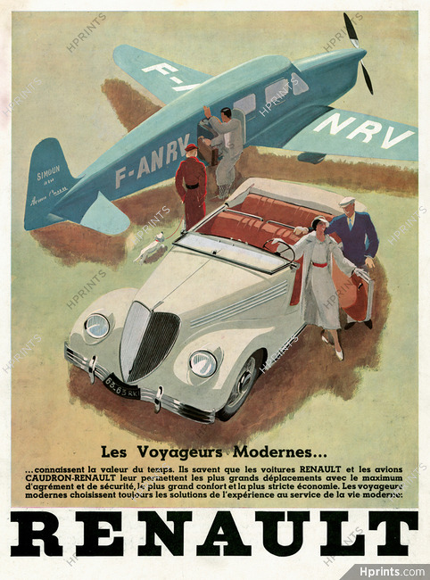 Voitures Renault et Avions Caudron-Renault 1936 Les Voyageurs Modernes, Airplane