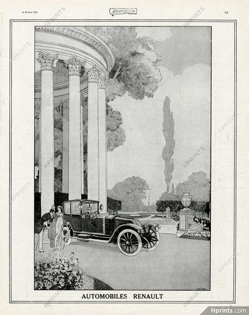 Automobiles Renault 1914 Art Deco