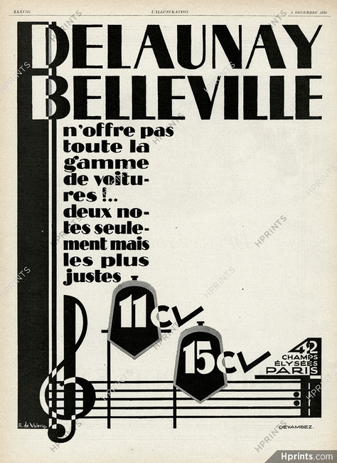 Delaunay Belleville 1926 R De Valerio