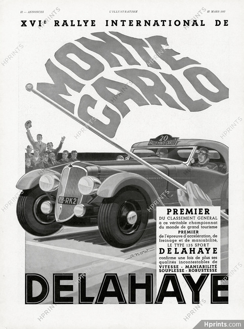 Delahaye 1937 Type 135 Sport, Rallye de Monte Carlo, Alexis Kow