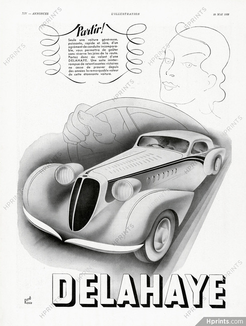 Delahaye (Cars) 1938 René Ravo