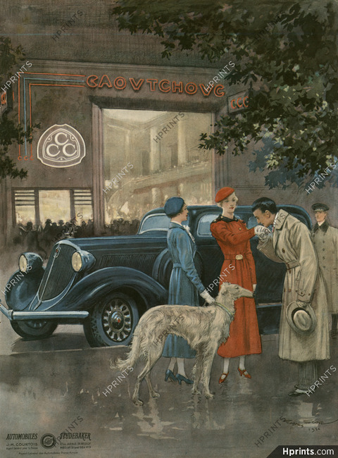 CCC & Studebaker 1934 Georges Scott, Elegant Parisienne, Sighthound, Greyhound