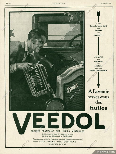 Veedol (Motor Oil) 1927 Buick
