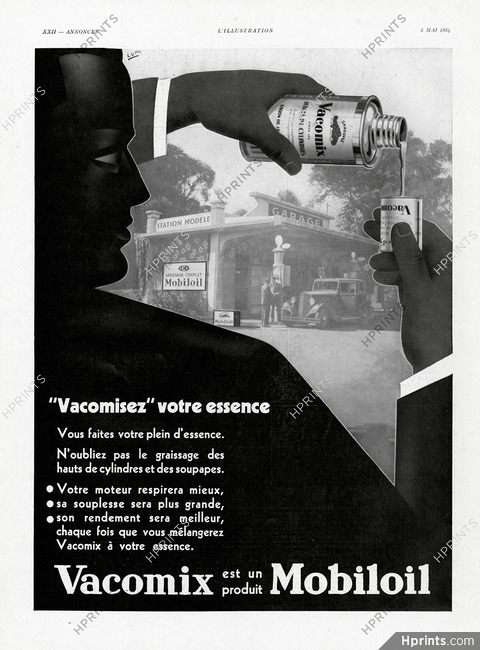 Mobiloil (Motor Oil) 1934 Lupa