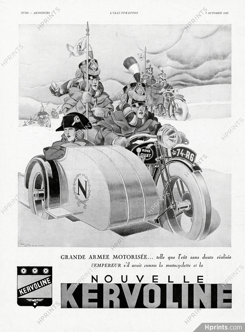 Kervoline 1933 Side-car, Motorcycle Combination, Napoleon