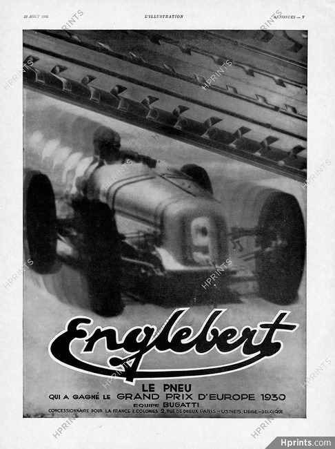 Englebert 1930 Course, Equipe Bugatti
