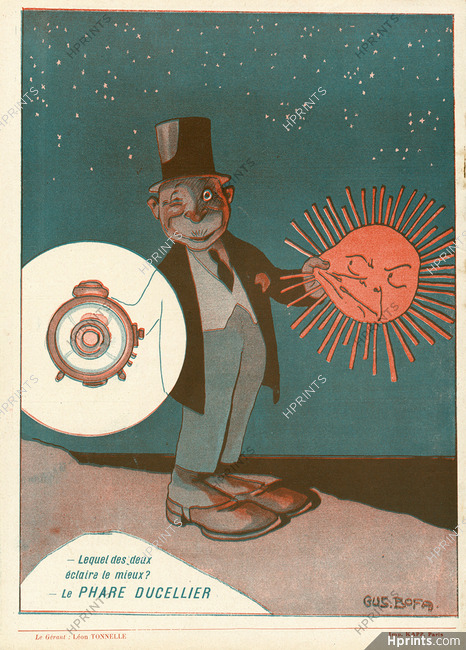 Phare Ducellier (Headlamps) 1910 Gus Bofa