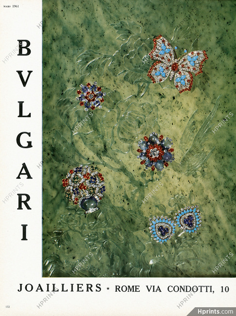Bulgari 1961 Butterfly Clip, Earrings, Brooch