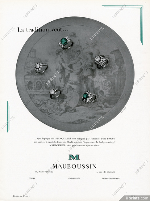 Mauboussin 1954 Rings, Photo Schall