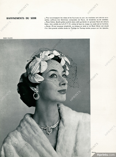 Rose Valois 1955 Jean Parmentier, Photo Pottier