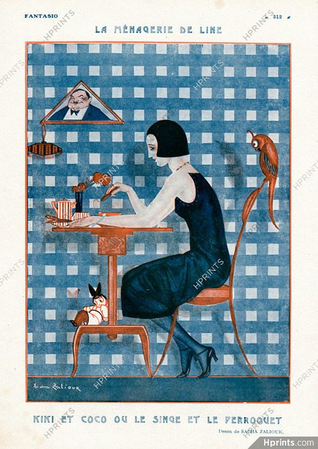 Zaliouk 1922 Kiki de Montmartre et Coco le Perroquet