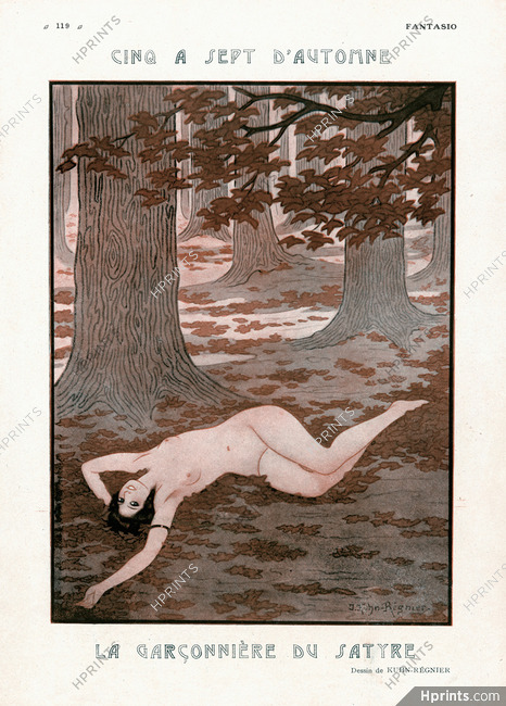 Kuhn-Régnier 1921 La Garçonnière Du Satyre, Nude Nymph