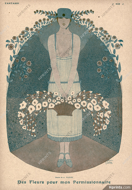 Armand Vallée 1917 ''Des fleurs pour mon permissionnaire''