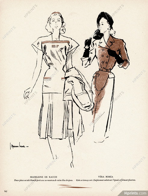 Madeleine de Rauch, Véra Boréa 1947 Robe, Jc. Haramboure