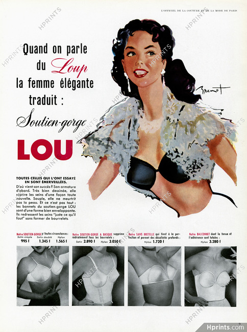 Lou 1954 Bra, Brénot — Advertisement