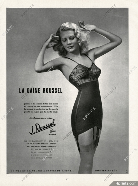 J. Roussel (Girdles) 1949 Gaine Combiné