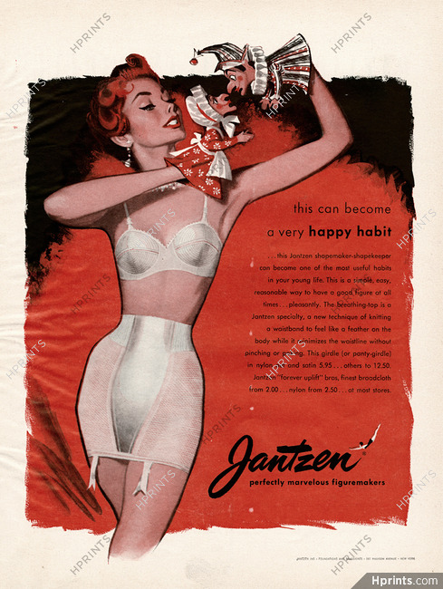 Jantzen (Lingerie) 1954 Bra, Girdle