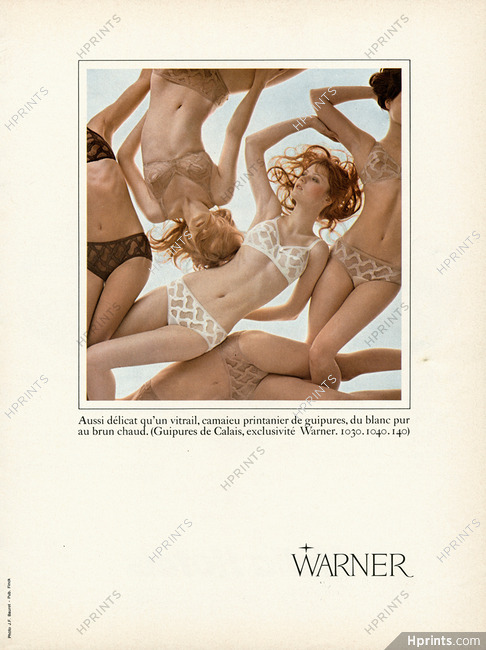 1982 Warner's Sizzles Panties Bras PRINT AD Beneath All That Girlish  Innocence