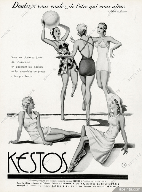 Kestos (Swimwear) 1939 Beachwear