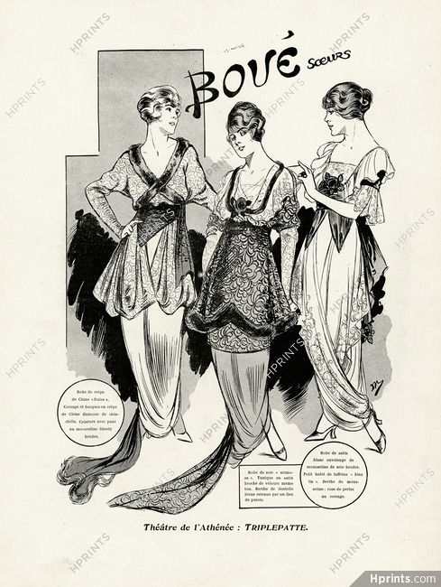 Boué Soeurs 1913 Théâtre de l'Athénée, Triplepatte, Manon