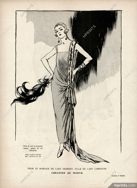 Worth 1923 Evening Dress