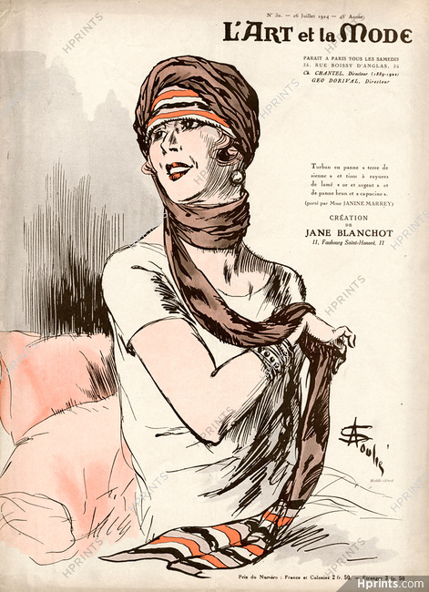 Jane Blanchot (Millinery) 1924 Turban, A. Soulié