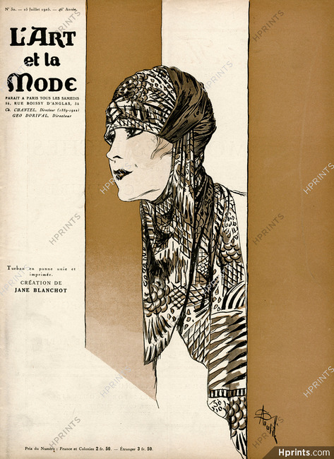 Jane Blanchot (Millinery) 1925 Turban, A. Soulié